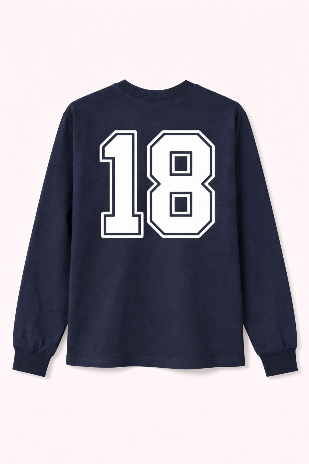Navy Longsleeve met “18” Print