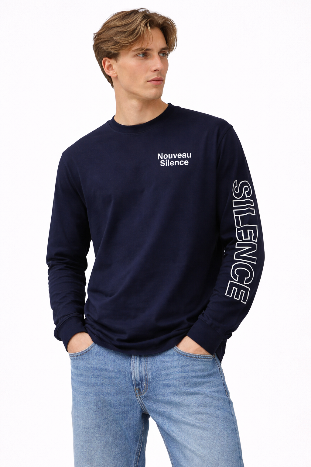 Nouveau Silence Longsleeve – Navy Blue Essential