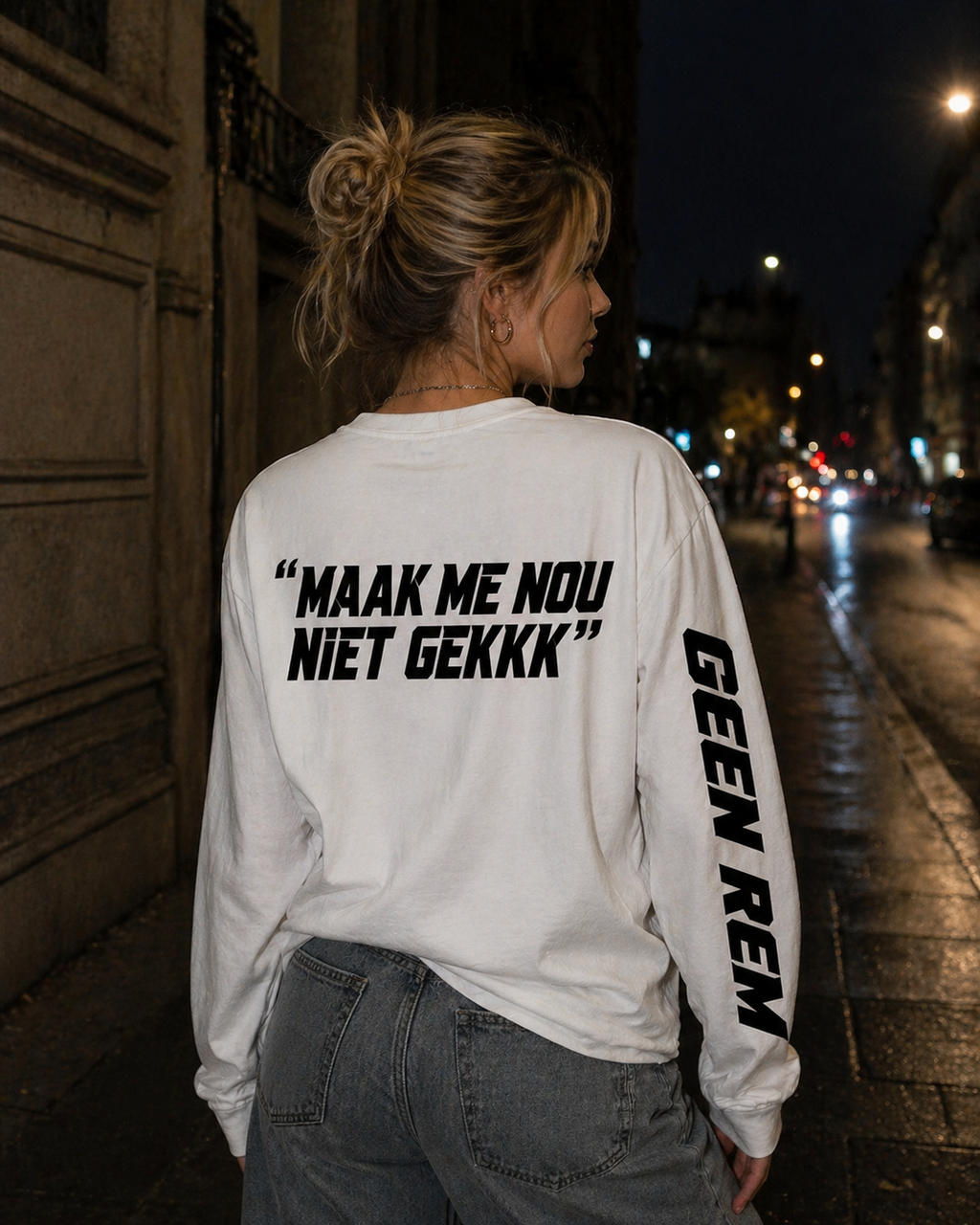 Longsleeve “maak me nou niet gekkk”