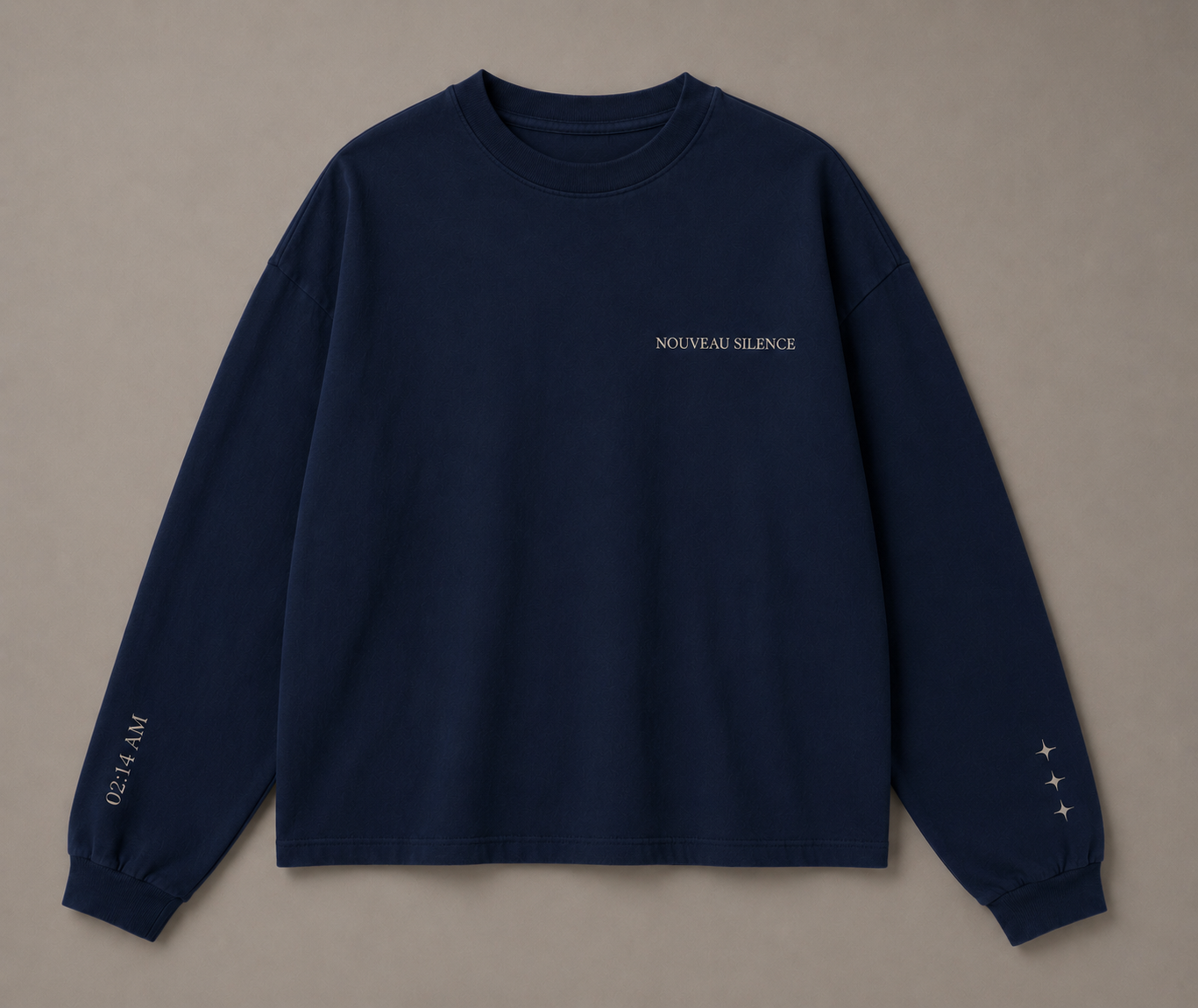 Dames Oversized Longsleeve — “Better Offline” Navy
