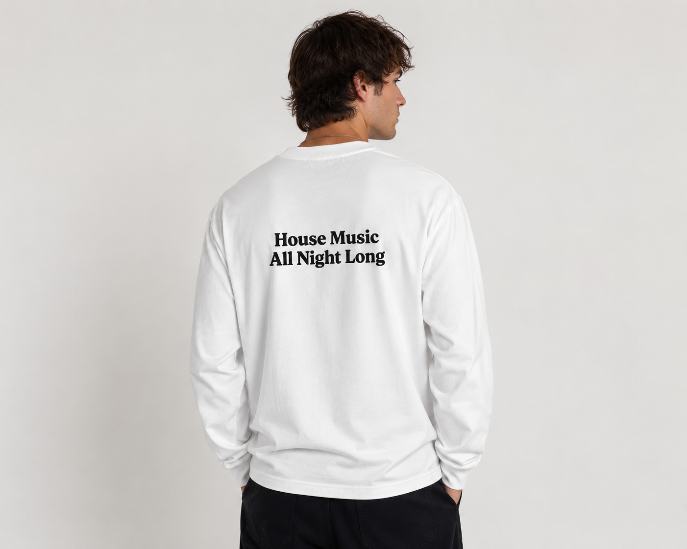 House Music All Night Long Longsleeve – White Edition
